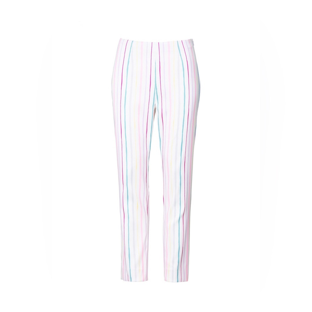 Badgley Mischka Pastel Stripe Mikado Ankle Pants Size 16